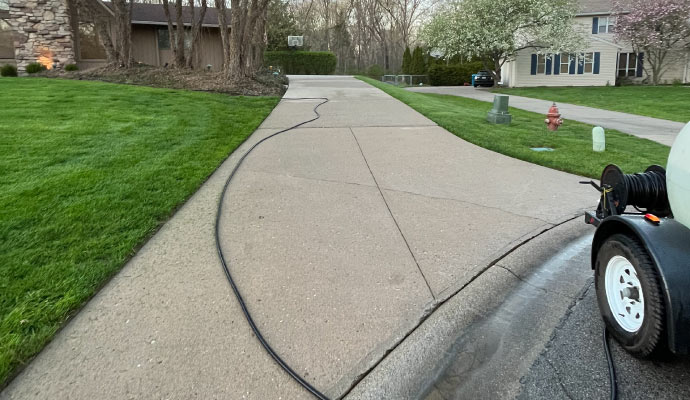 A clean driveway