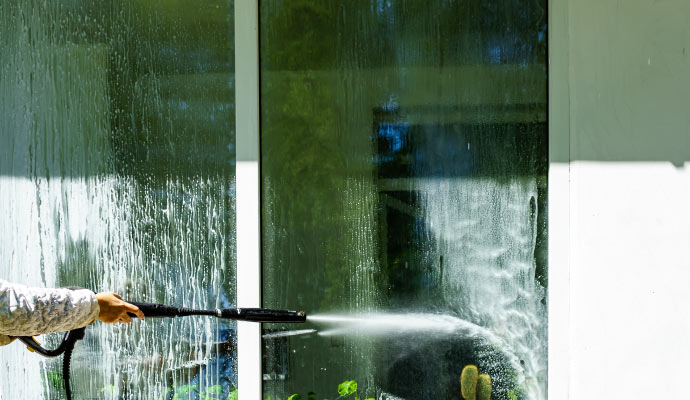 Window pressure washing